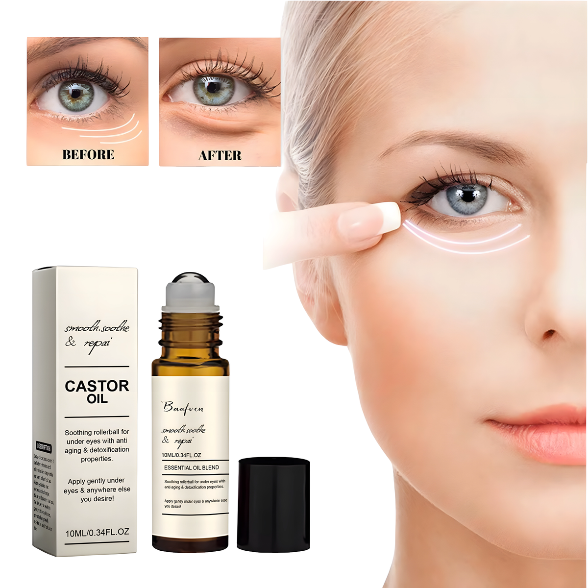 Sérum para el contorno de ojos con aceite de ricino
