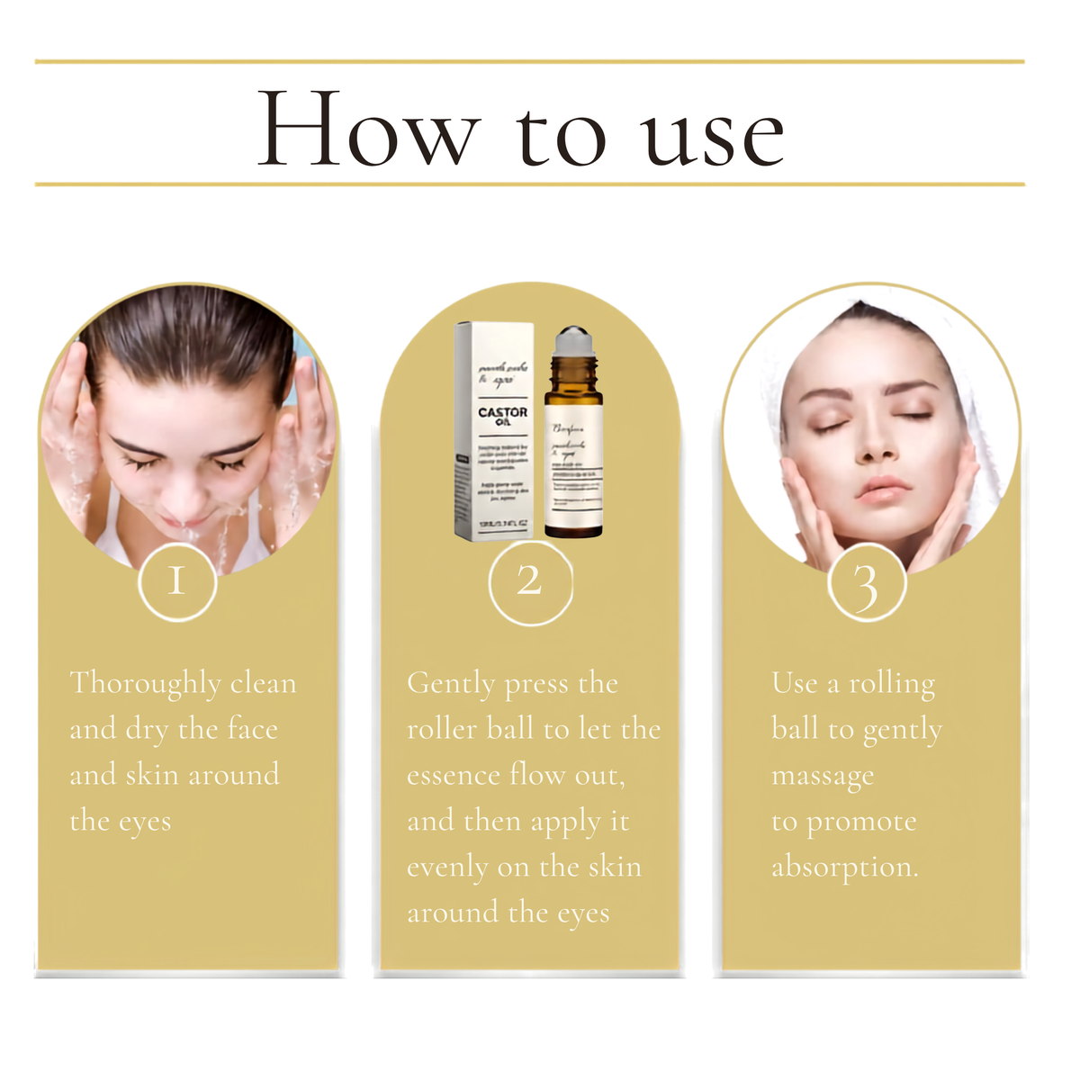 Sérum para el contorno de ojos con aceite de ricino